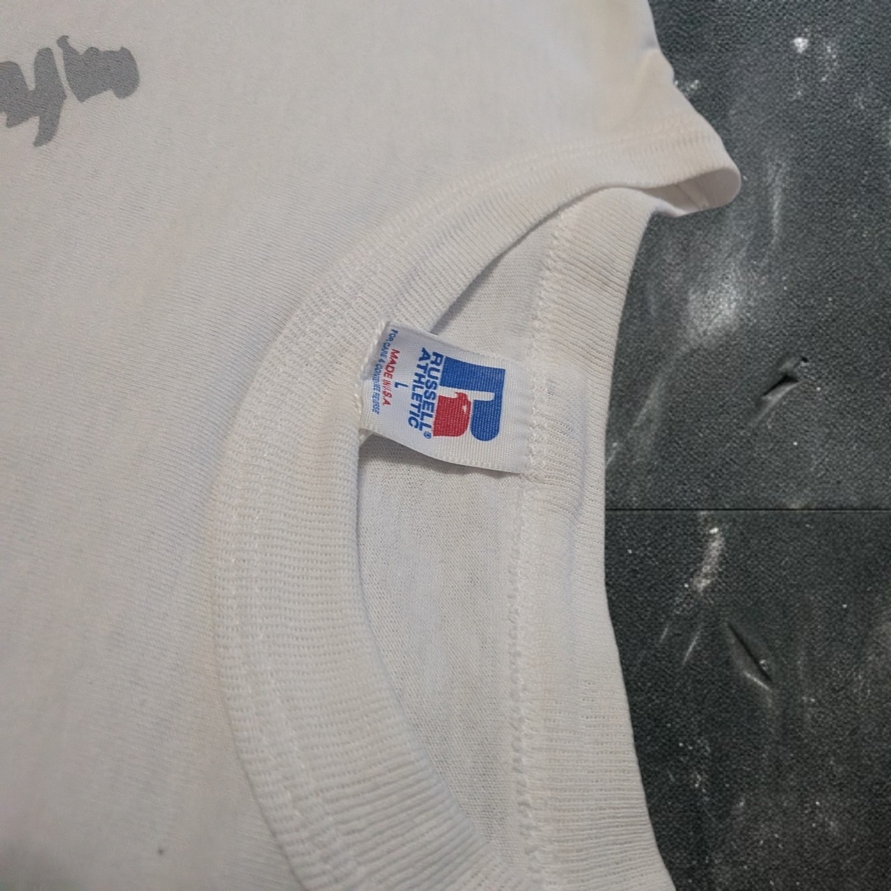 Russel Athletic Men's T-Shirt Size L VTG Elevate USA Made Single Stitch gallery