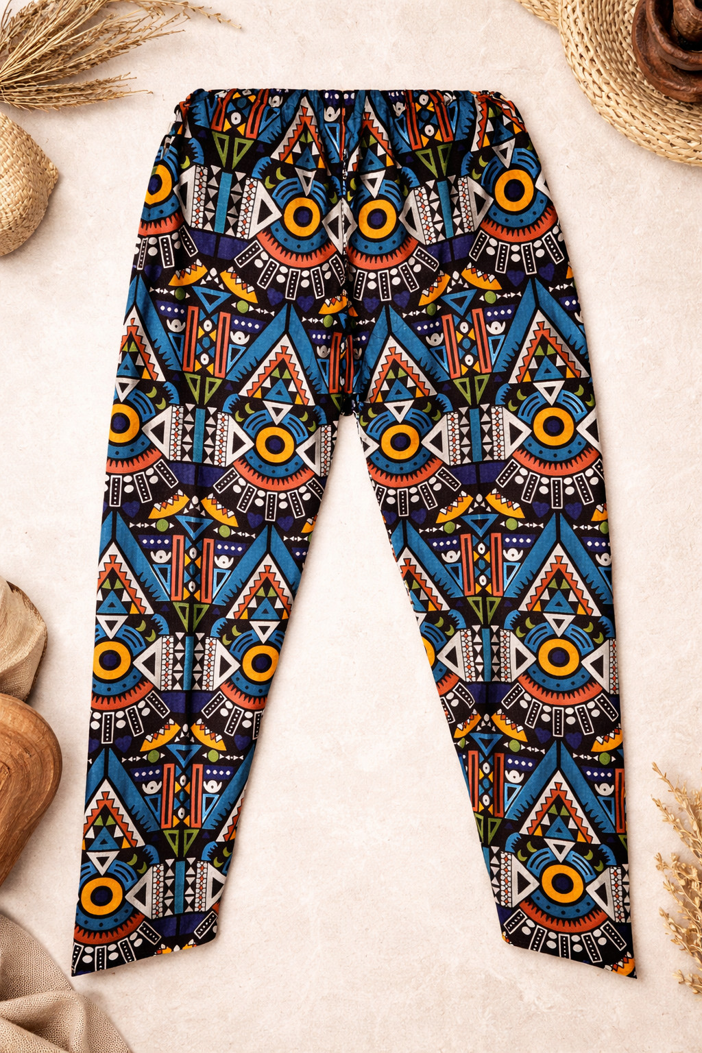 Geometric Pattern, Matching Couple Graffiti Print Casual Pant XL Unisex