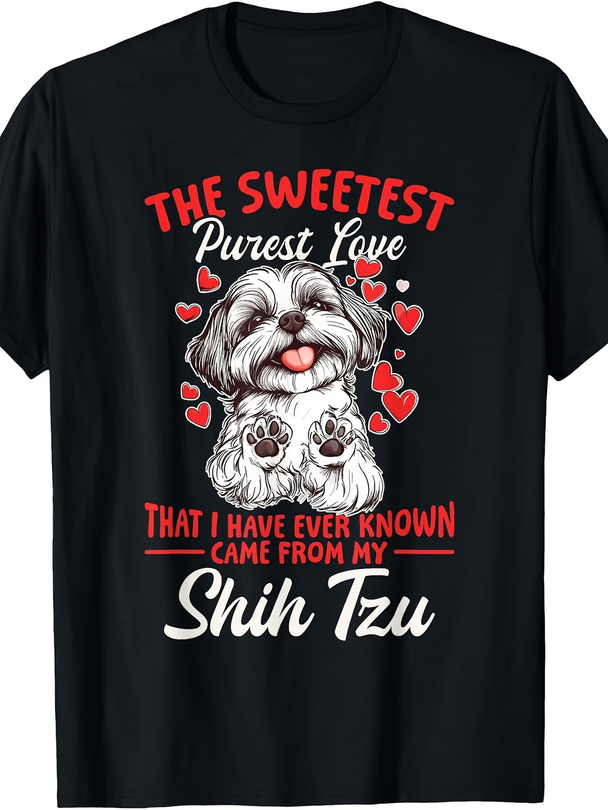 Shih Tzu Dog Owner T-Shirt | Vintage Crew Neck, Slight Stretch Fabric, Regular F gallery