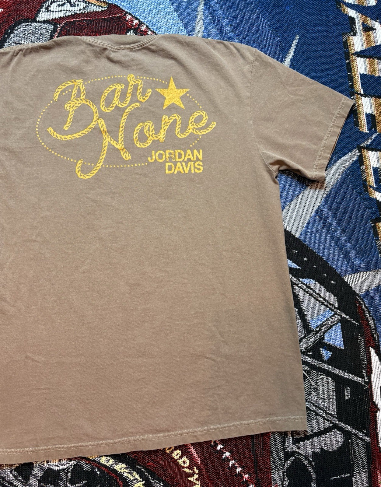 Jordan Davis Shirt Bar None Men Large Country Music Brown Official Merch gallery