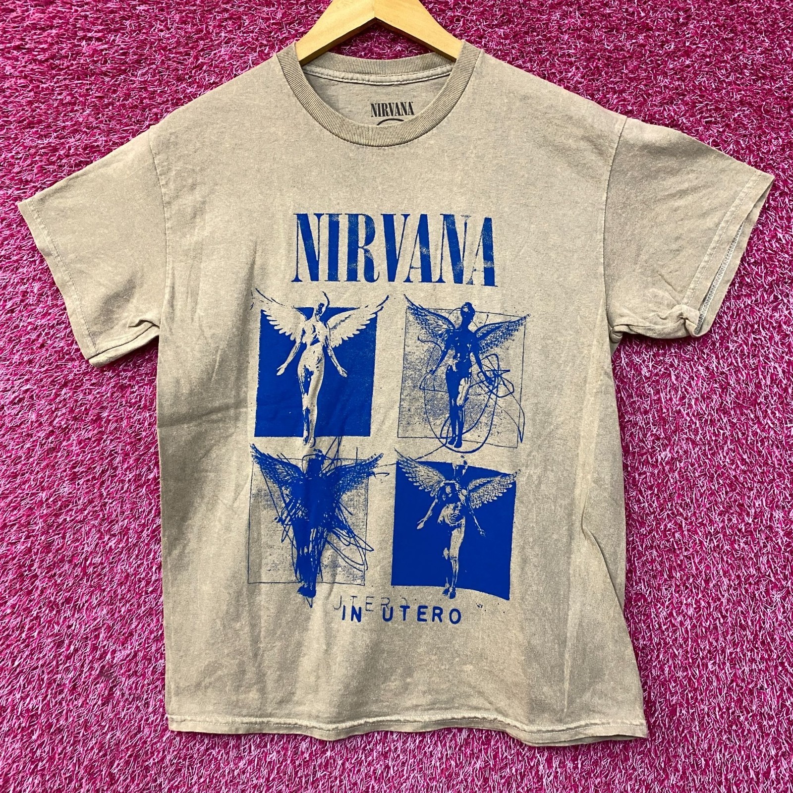 Nirvana In Utero Album Cover Pop Art Angel Grunge Band Tee Medium gallery