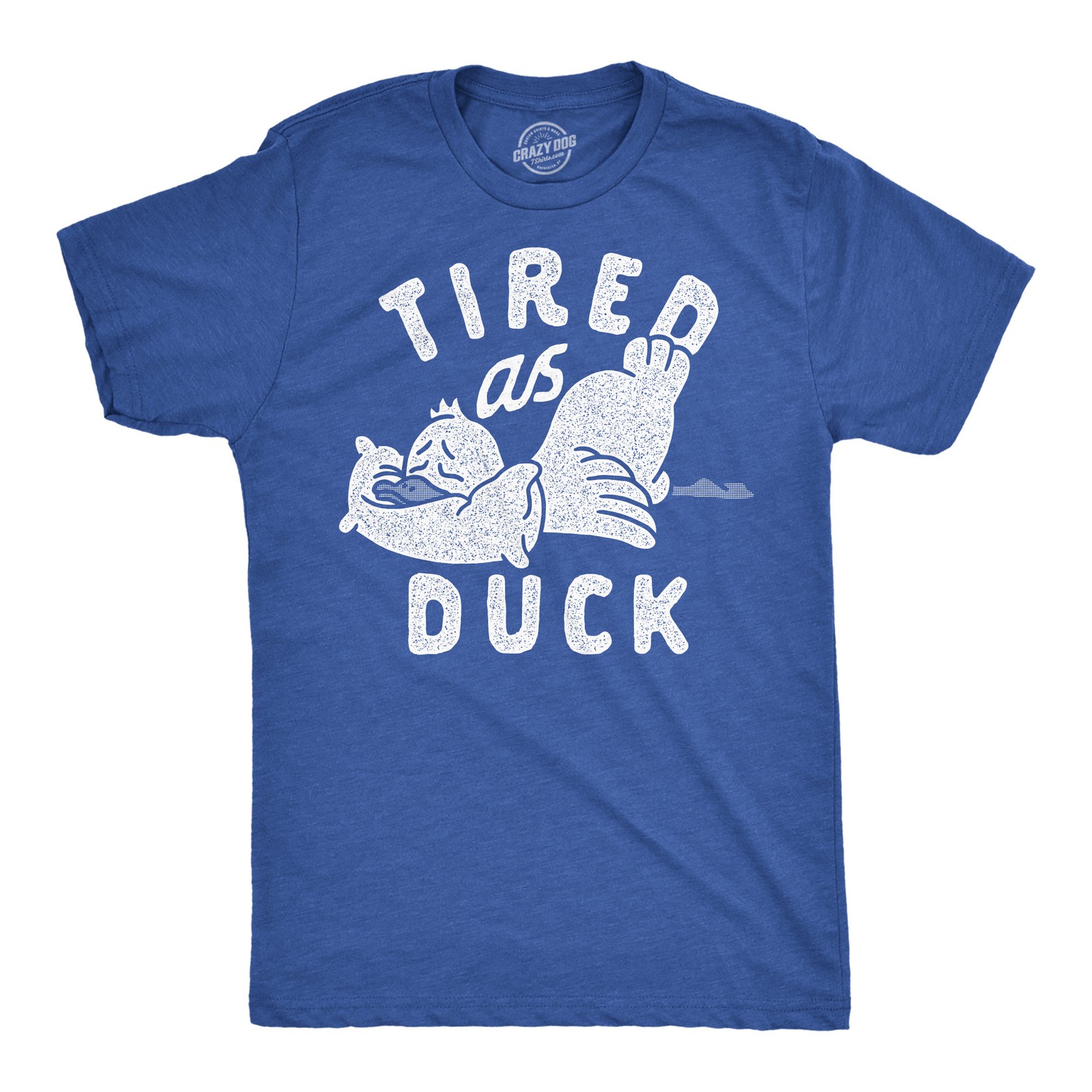 Mens Tired As Duck Funny T Shirts Sarcastic Animal Graphic Tee for Men