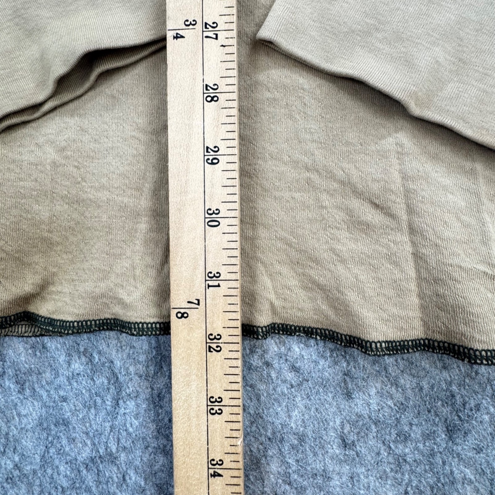 The Great China Wall Henley Shirt Sz XXL Tan Long Sleeve Cotton USA gallery