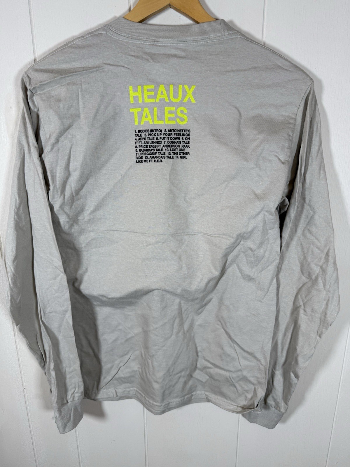The Thread Shop Mens XL Jazmine Sullivan Heaux Tales Long Sleeve Shirt Beige gallery