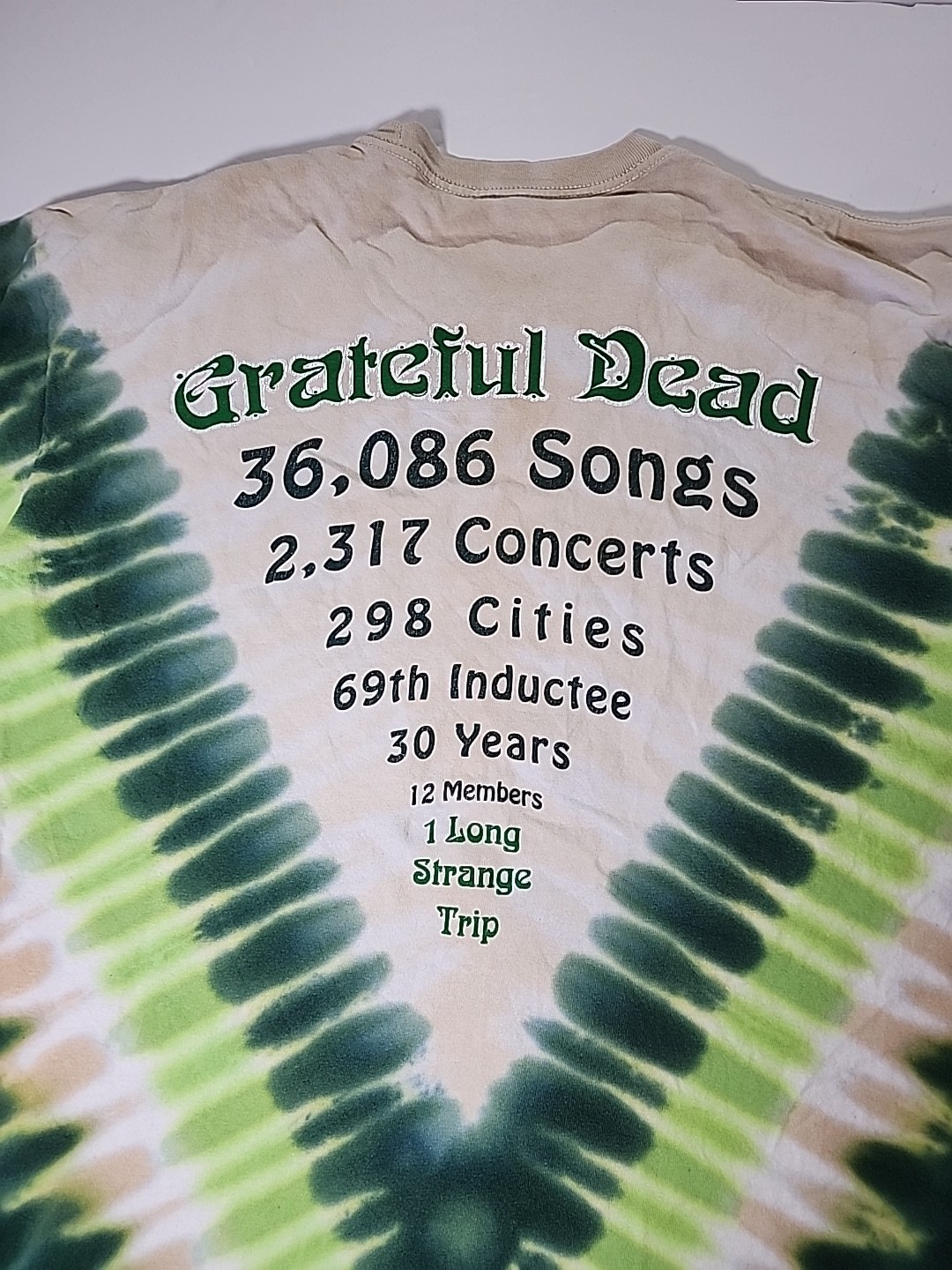 Vintage 1998 Grateful Dead "Countdown" Steal Your Face Tie-Dye T-Shirt Size Lg gallery