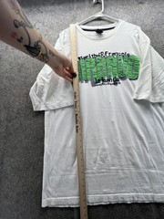 Marithe Francois Girbaud Shirt Mens XL White Big Logo Stitch Tee Streetwear