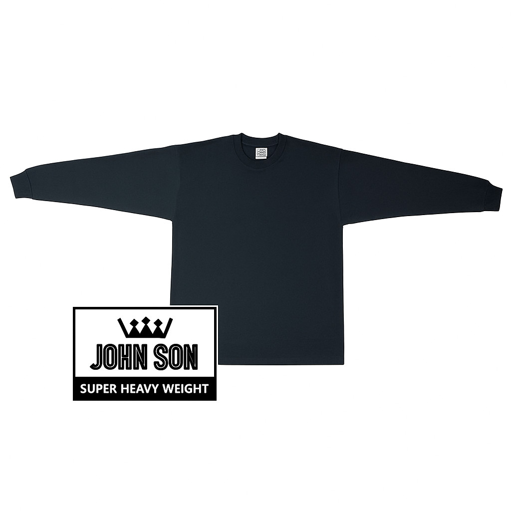 Plain Long Sleeve T-shirts Round Neck [JOHN SON]Super Heavy Weight[M~4XL] Single gallery