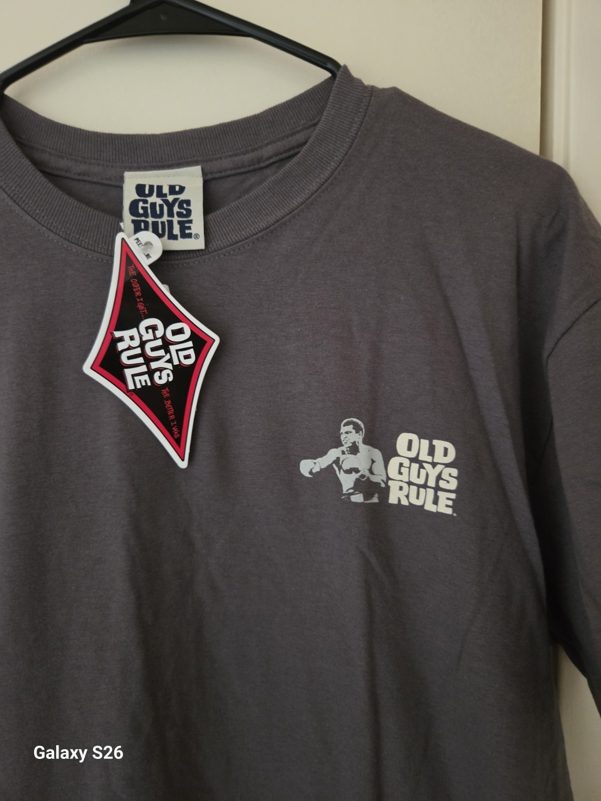 Old Guys Rule Men’s Gray Muhammad Ali Double-Sided Graphic Tee Cotton M gallery