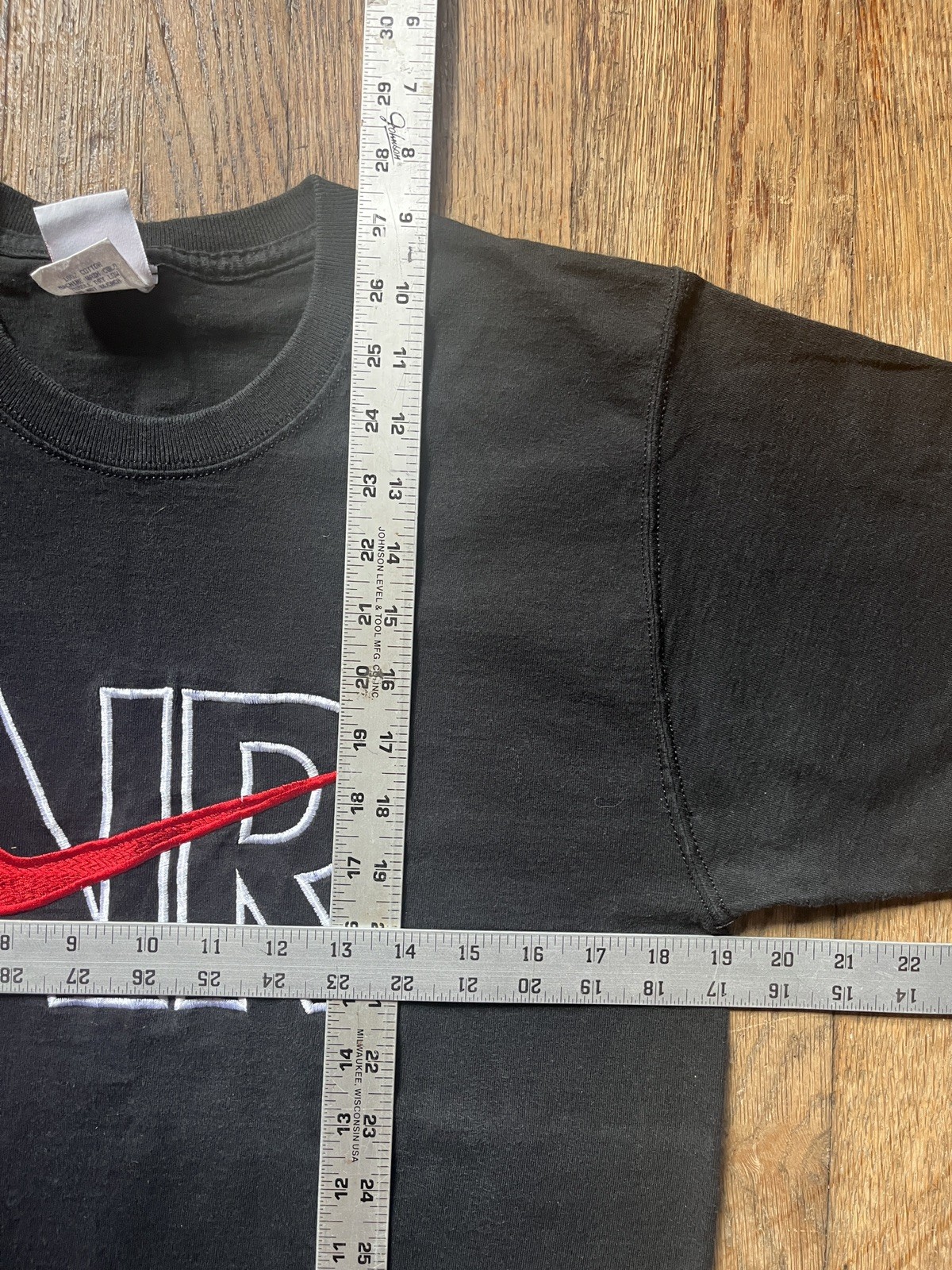 Vintage 90s Nike Air Mens Sz L Air Embroidered tee Gray Tag USA Made gallery