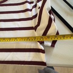 These Glory Days Scandinavia Striped T Shirt | Modern Classic | Burgundy White |