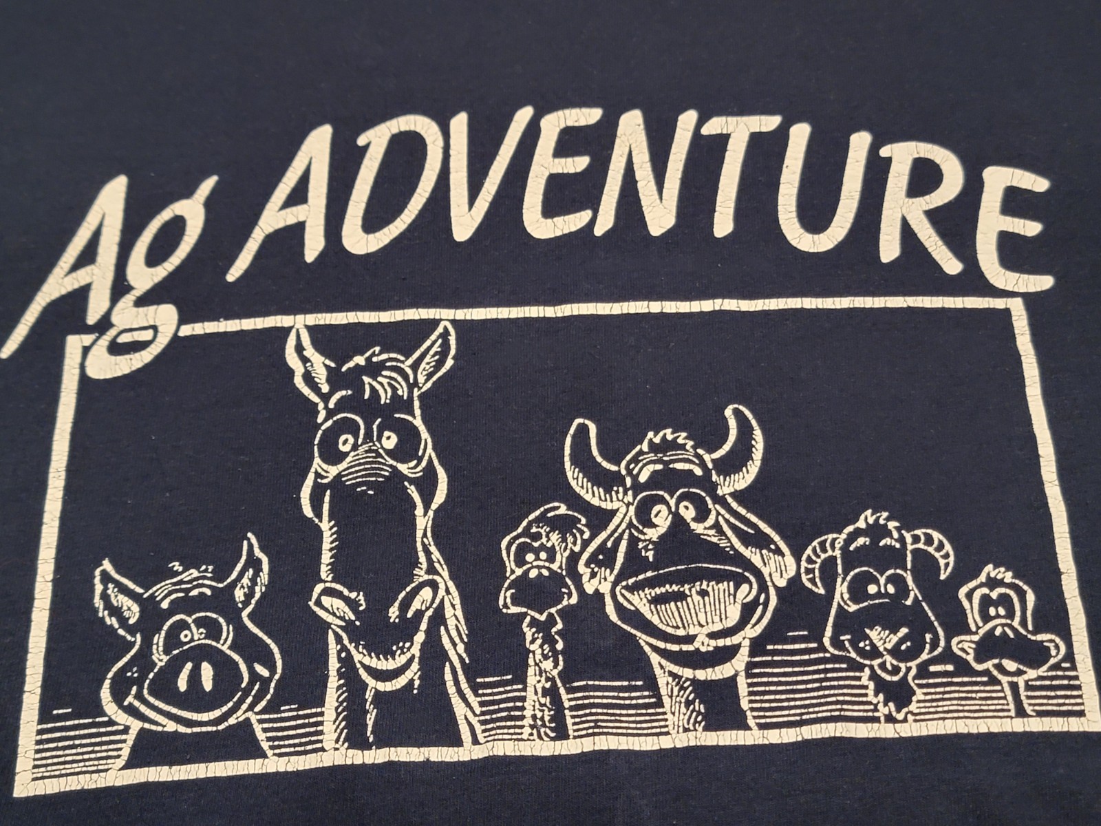 Vrg 1990s Farmer Humor Funny Cartoon Shiawassee Farm T Shirt Large 90s Thrashed gallery