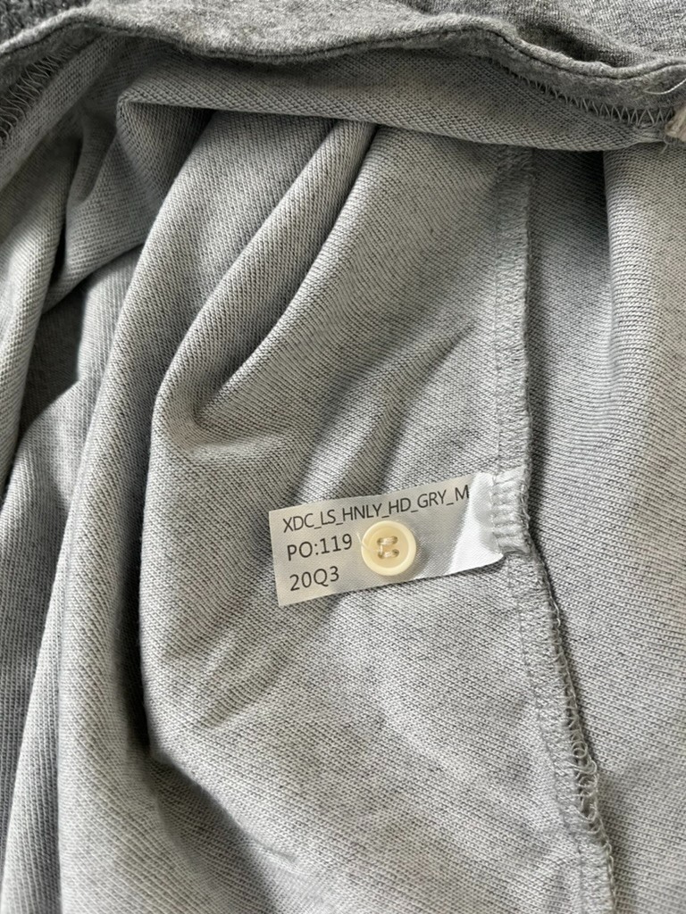 Bylt Gray Drop Cut Hooded Henley Lux Long Sleeve Cotton/Polyester/Spandex Size M gallery