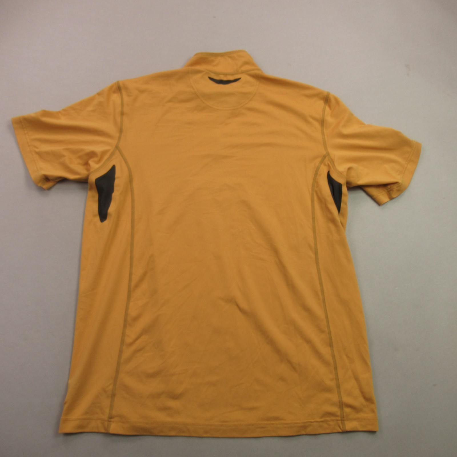 REI Shirt Mens Large Short Sleeve Crew Neck 1/4 Zip Lightweight Casual Yellow gallery