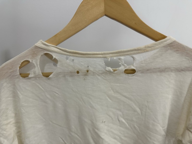 VTG 50s Zombie Super Thrashed Distressed Worn Boxy Cropped Soft Thin T-Shirt M gallery