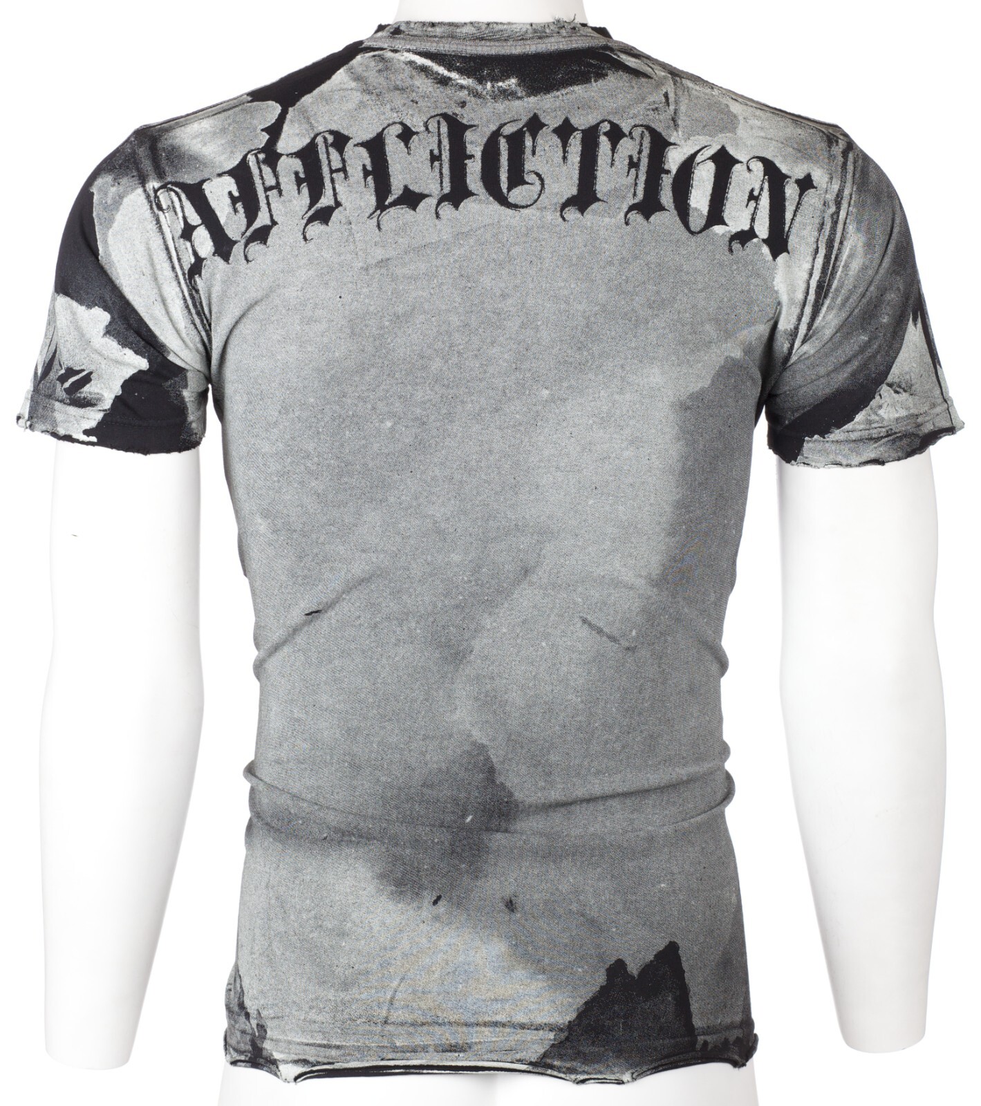 $58 AFFLICTION Black PUPPET MASTER Short Sleeve Slim Fit Y2K MMA Elite T-shirt gallery