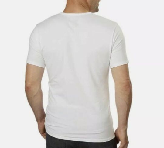 3 PACK CALVIN KLEIN V NECK SIZE 2XL XXL BLACK WHITE COTTON STRETCH T-SHIRTS NWT gallery