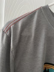 LL Bean Tshirt Katahdin Mountain Logo Men’s Large Gray Slightly Fitted