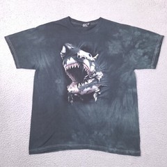 The Mountain Great White Shark Youth Boys XLBlue Tie Dye 2005 Delta Tag Licensed
