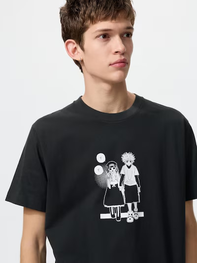 HUNTER×HUNTER Uniqlo UT Shueisha 100th Black T-Shirt XS-4XL Gon Killua NEW 2026 gallery