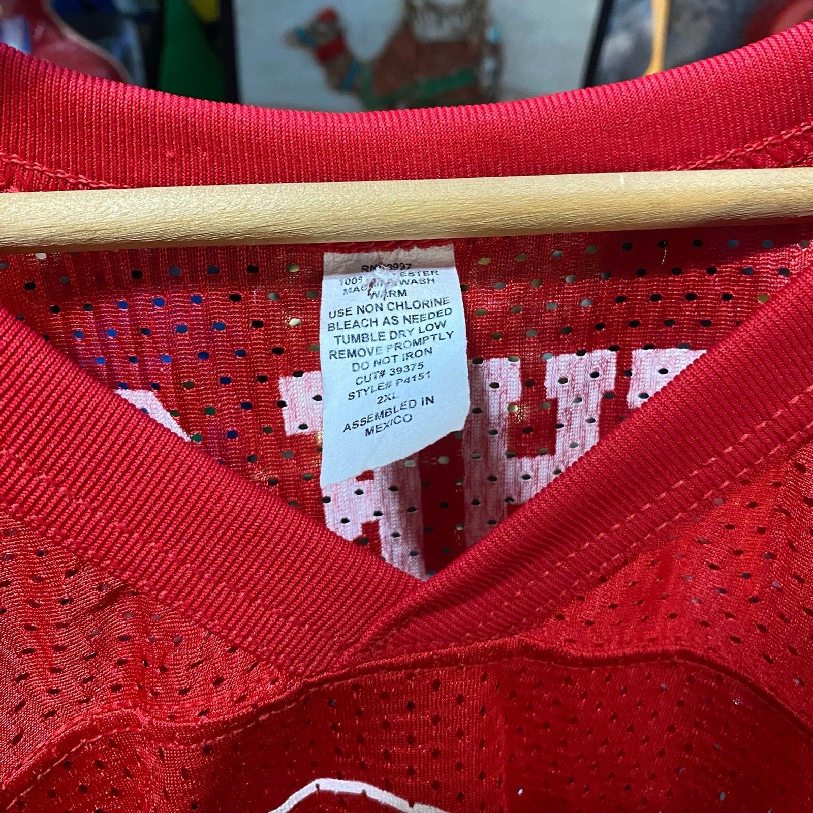 Vintage Y2K Circuit City Football Jersey Large Red Mesh Live The Game Promo A4 gallery