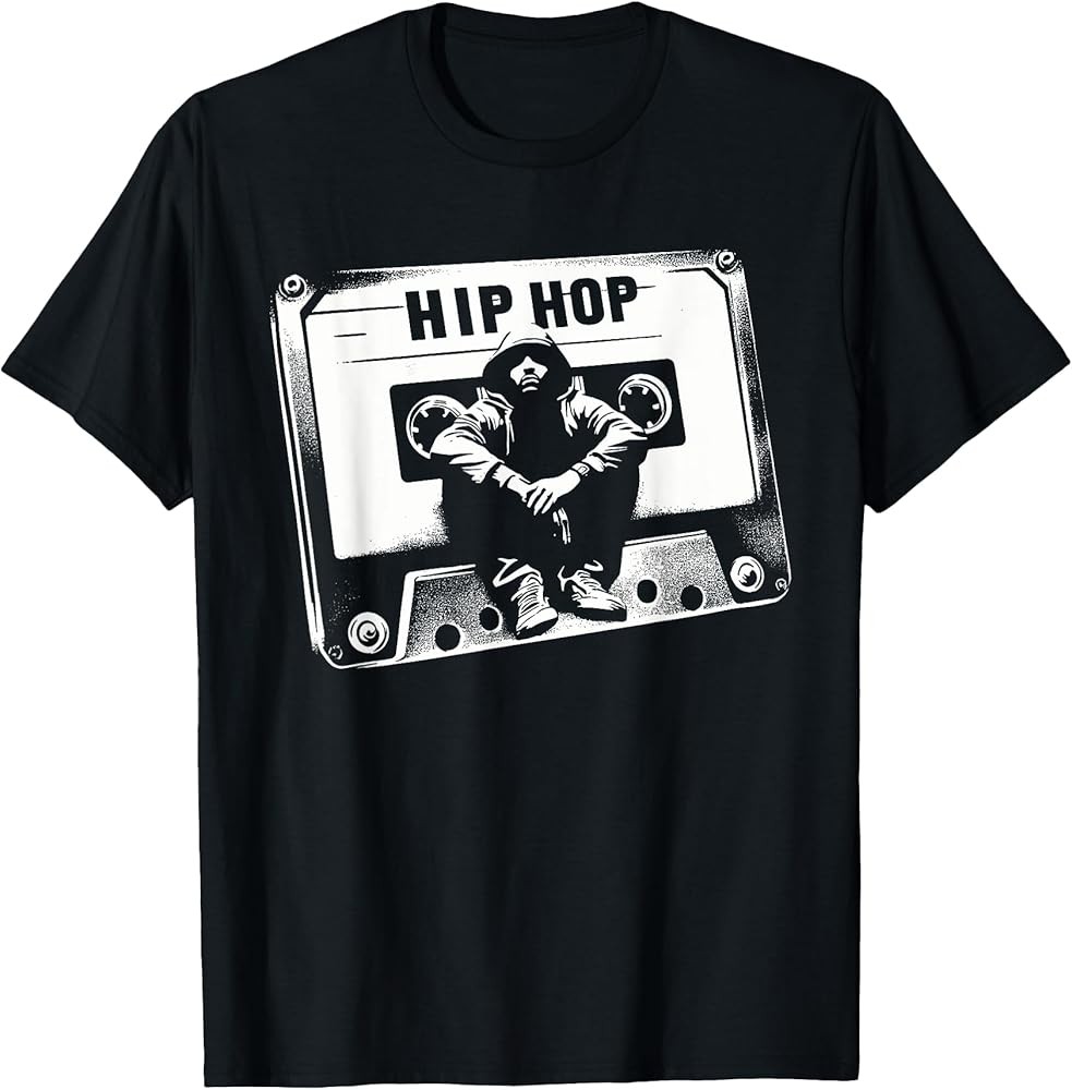 Cassette Tape Hip Hop Music 80s 90s Retro T-Shirt 1