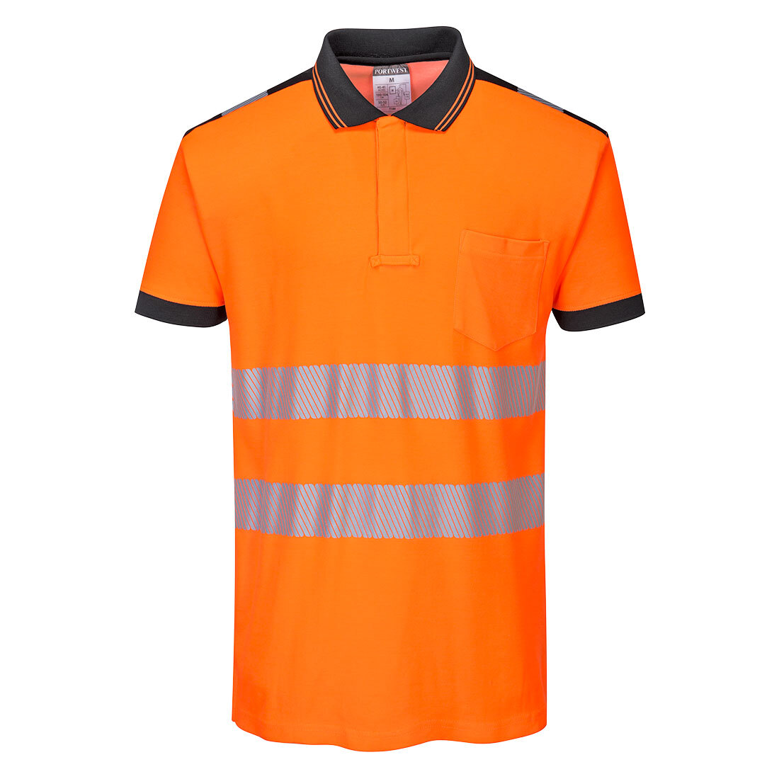 Men's Hi Vis Visibility Polo Shirt Short Sleeve Moisture Wicking Safety Work Top gallery