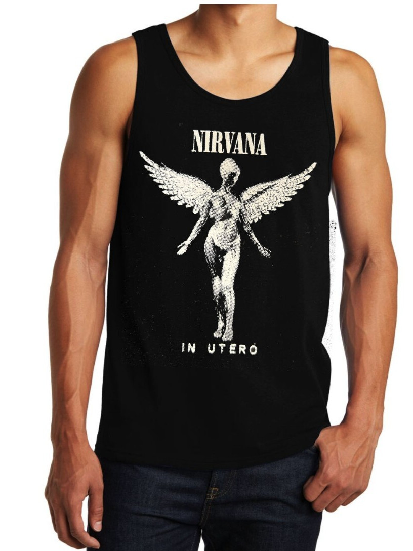 NIRVANA IN UTERO Heavy Metal Band Black Tank Top gallery