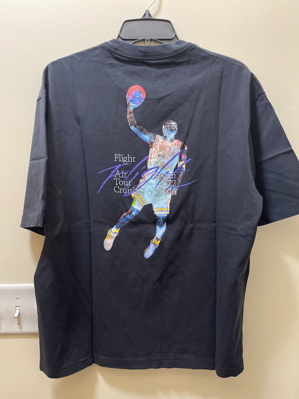 Jordan T-Shirt Men's M Black Graphic Bulls 23 Crew Short Sleeve DM1444-601 S224 gallery