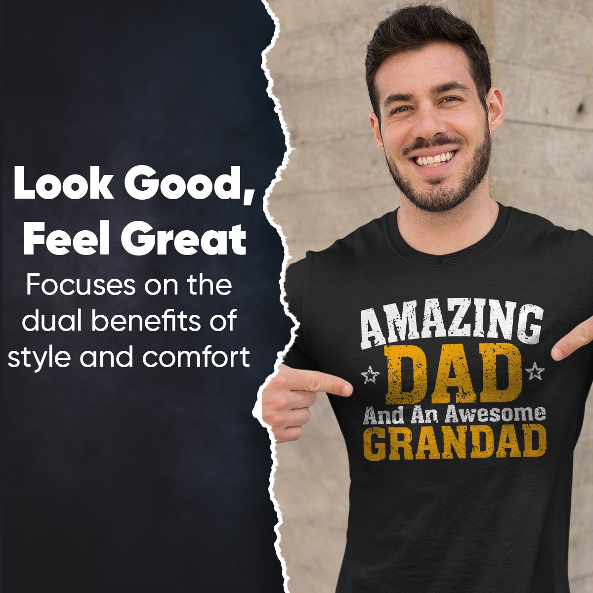 Men Amazing Dad Awesome Grandad Funny Fathers Day T-Shirt Tee Best Daddy Ever gallery