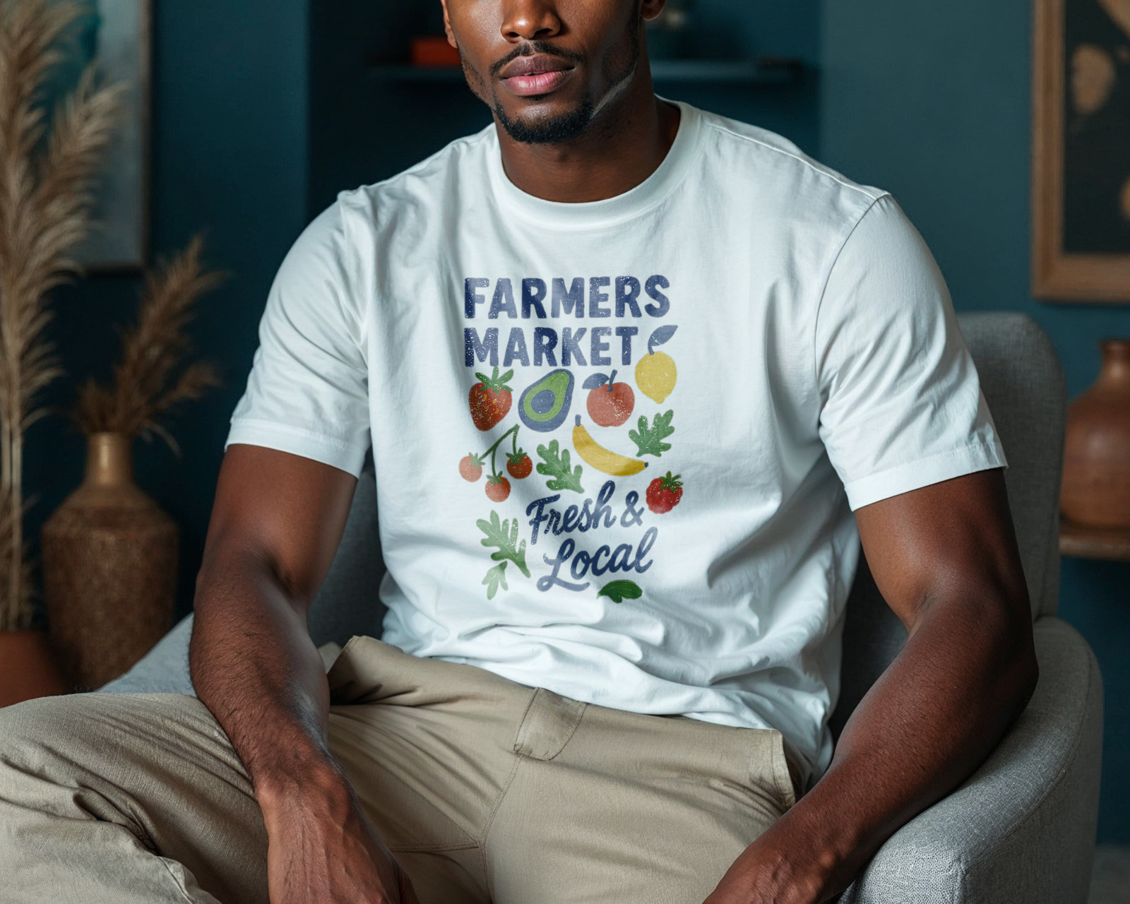 Farmers Market T-Shirt Fresh & Local Organic Produce Graphic Tee Unisex A67 gallery