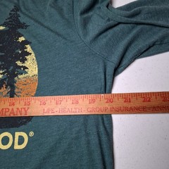 Life Is Good Cool Tee Shirt Men Medium Green Buck Deer Sunset Wilderness Hike