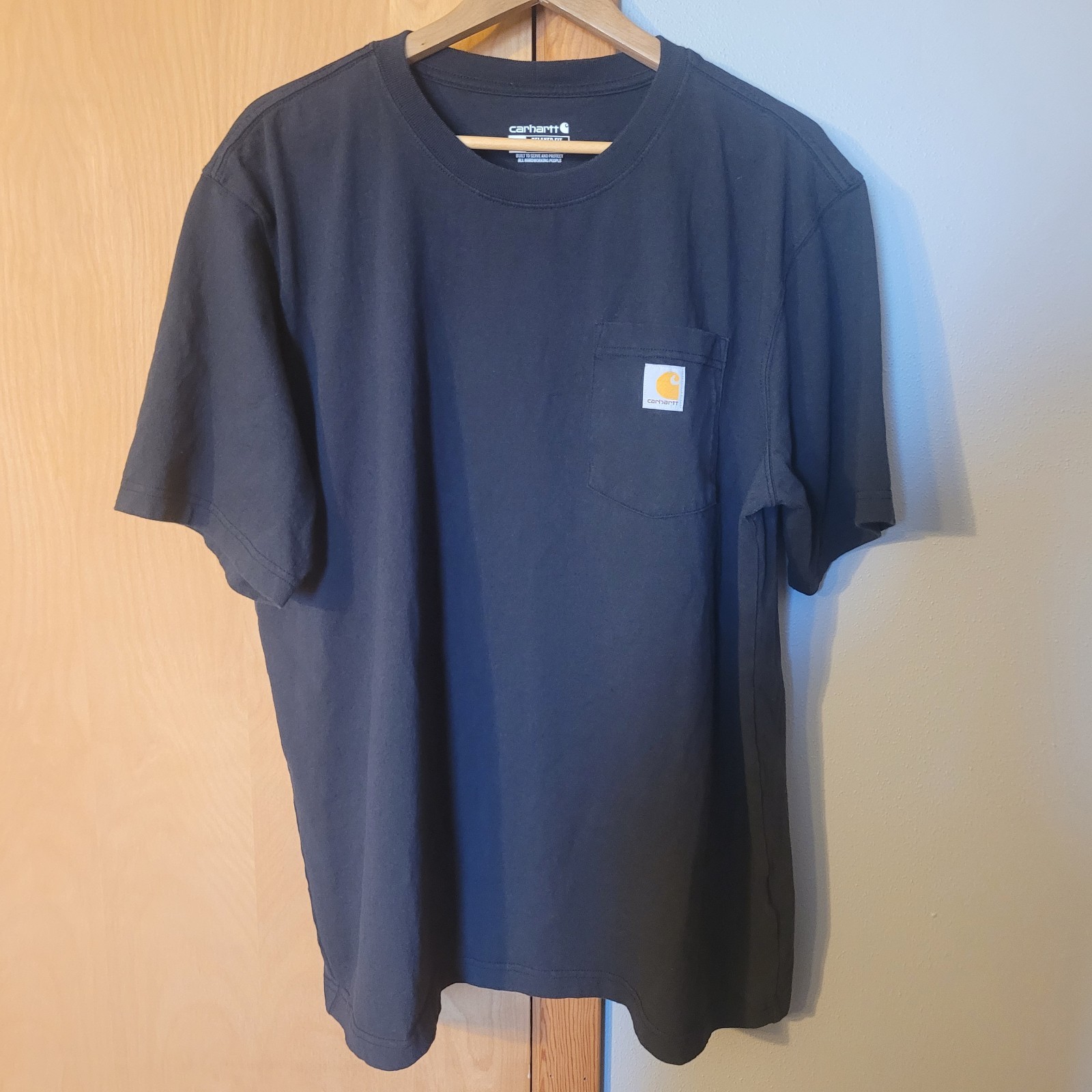 Carhartt Men's Size XL Relaxed Fit Black Heavyweight Short Sleeve Pocket gallery