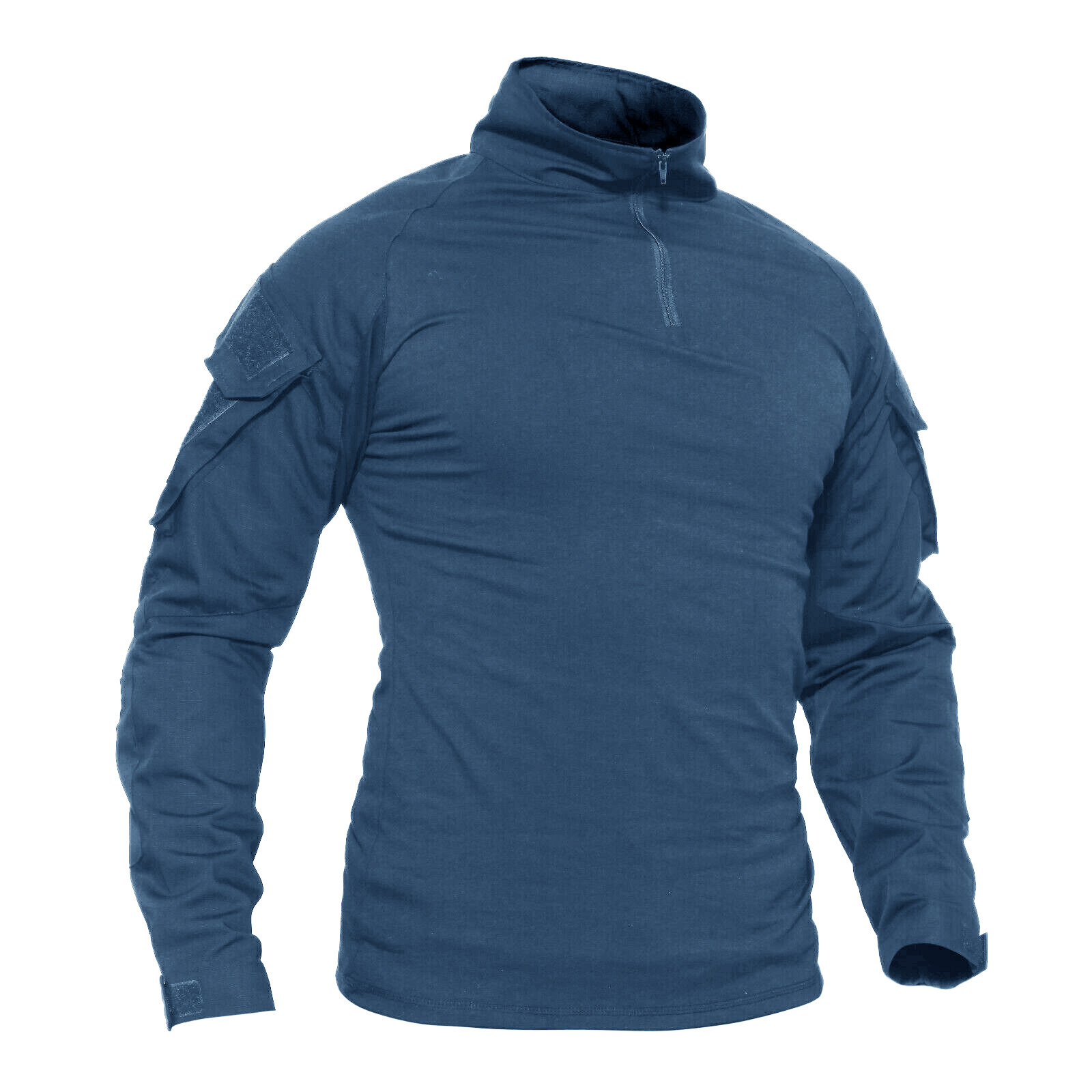 Men's Hunting T-Shirt Long Sleeve Ripstop Tactical Training 1/4 Zip Pullover US gallery
