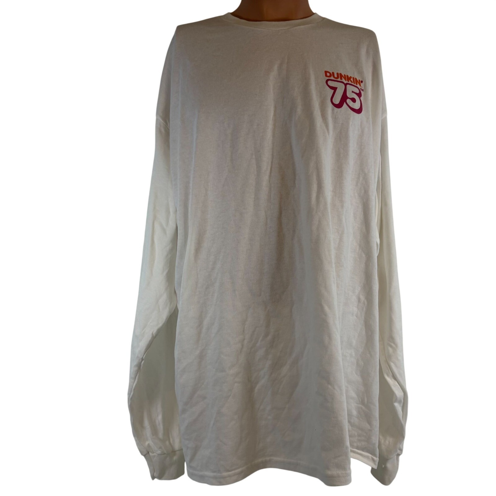 Dunkin Donuts T Shirt Mens Size 2XL White 75h Anniversary Coffee gallery
