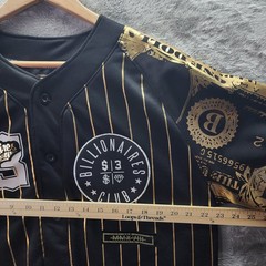 Switch Remarkable Billionaires Club Real Deal #23 Baseball Jersey Black Gold XL