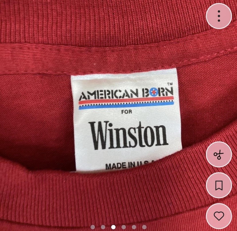 American Born Winston Select Red Graphic Eagle Pocket Cotton Men's T-Shirt L gallery