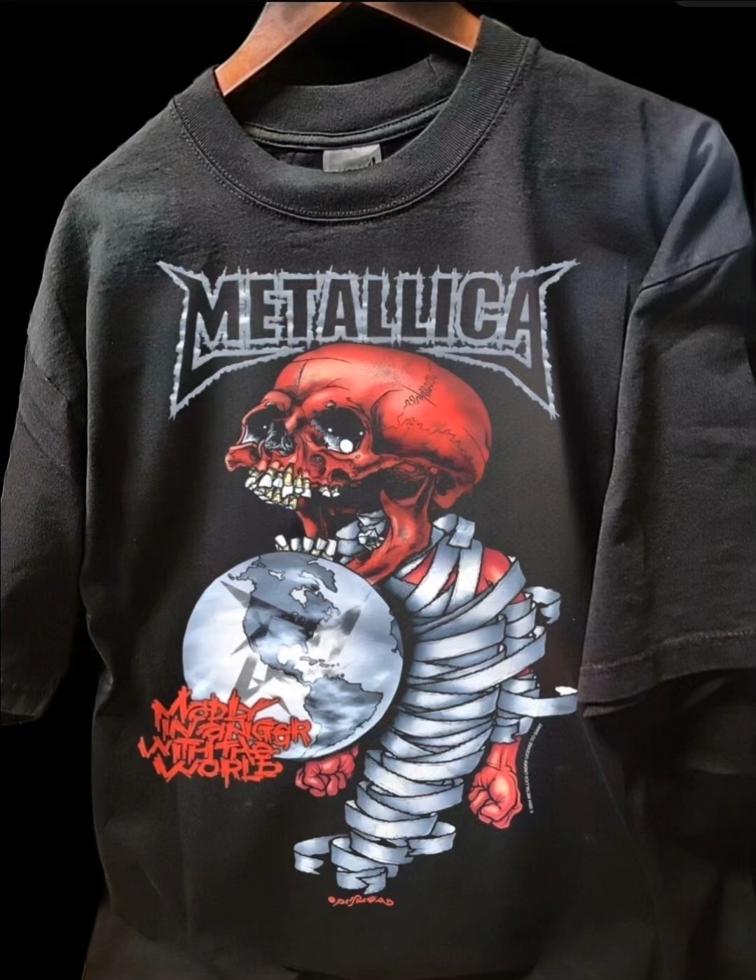 METALLICA 2004 Tour SHAKA HEAVYWEIGHT GARMET DYED T SHIRT gallery