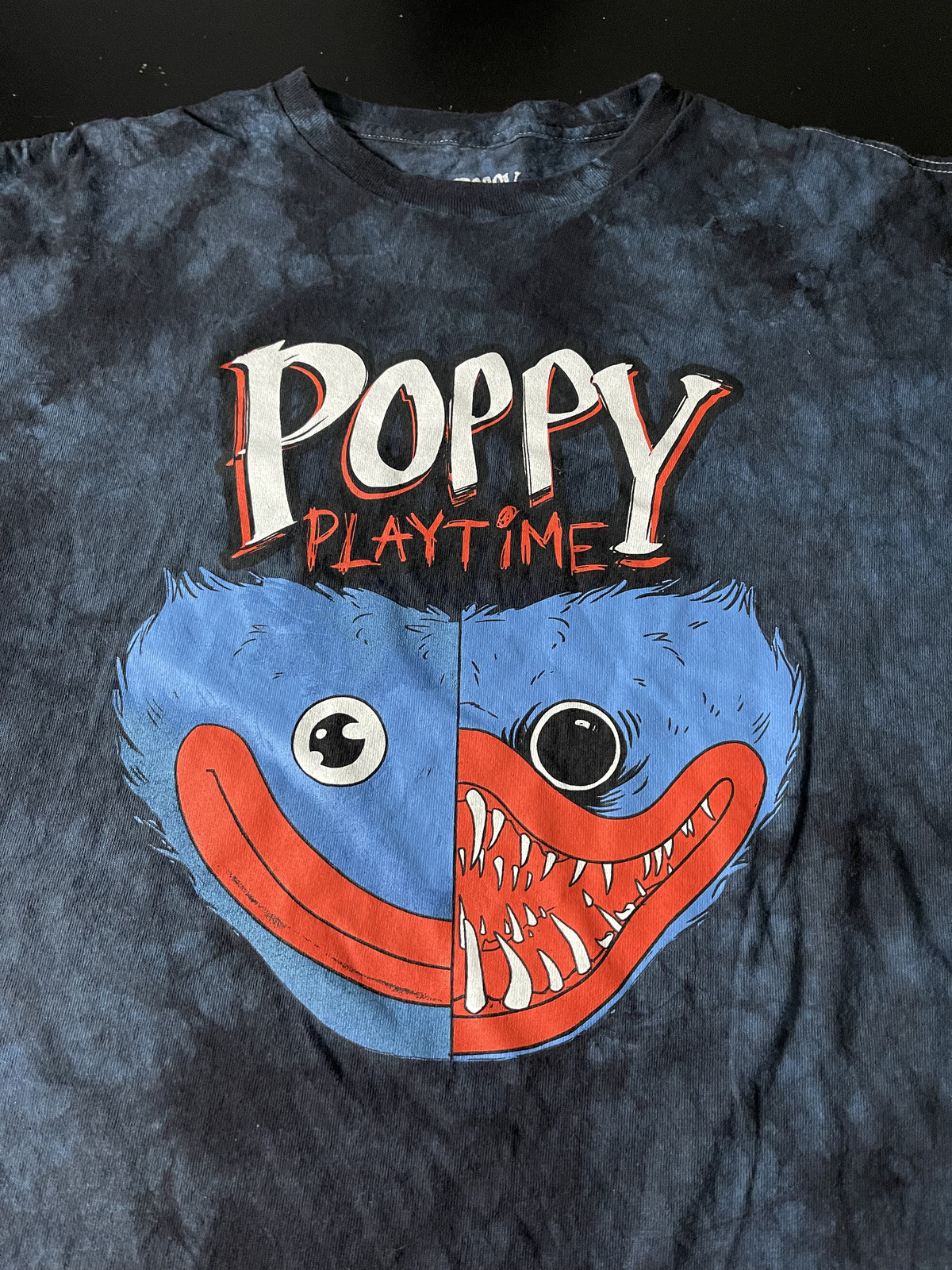 Poppy Playtime Blue & Black Tie-Dye T-Shirt, Size: XL gallery