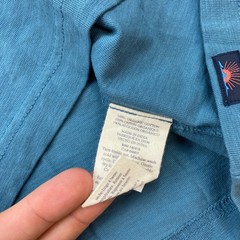 Faherty Shirt Medium Blue Sunwashed Outdoor Prep Organic Casual Heather Hiking