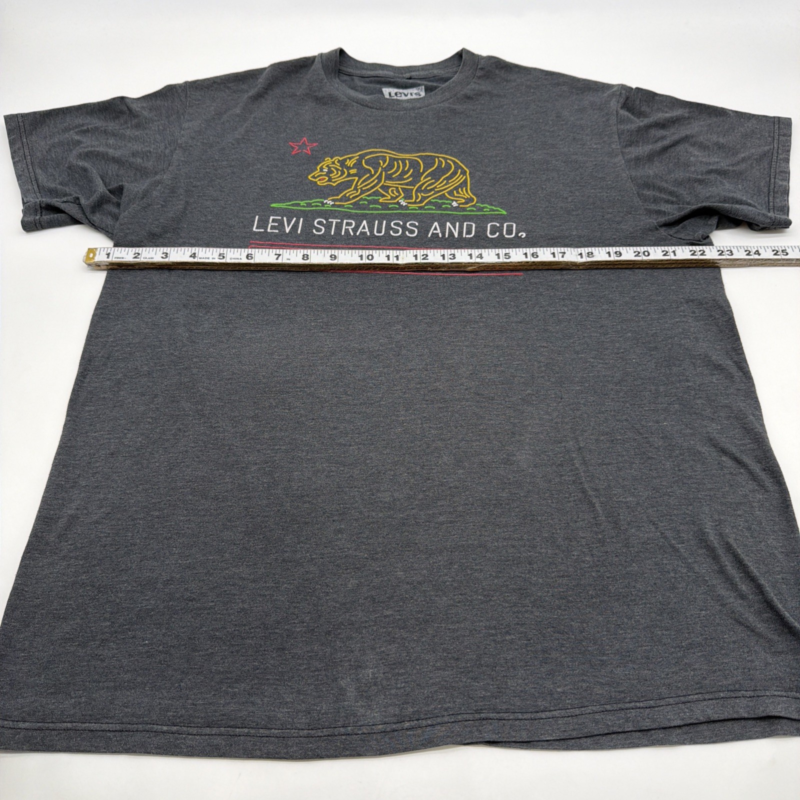 Levis Strauss & Co T-shirt Men XL Gray Graphic Print Logo .#47090 gallery