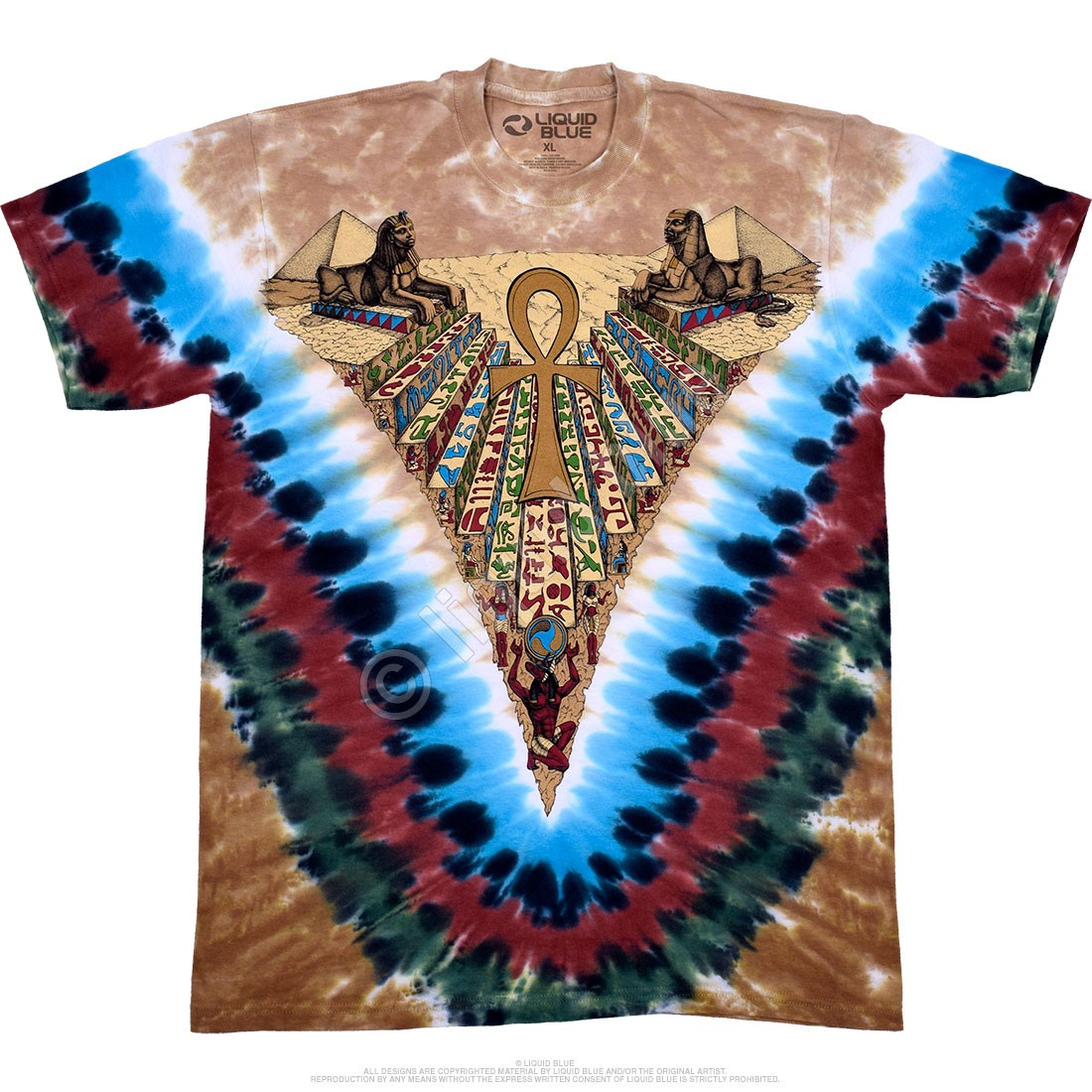 Egyptian Tie-Dye T-Shirt Liquid Blue gallery