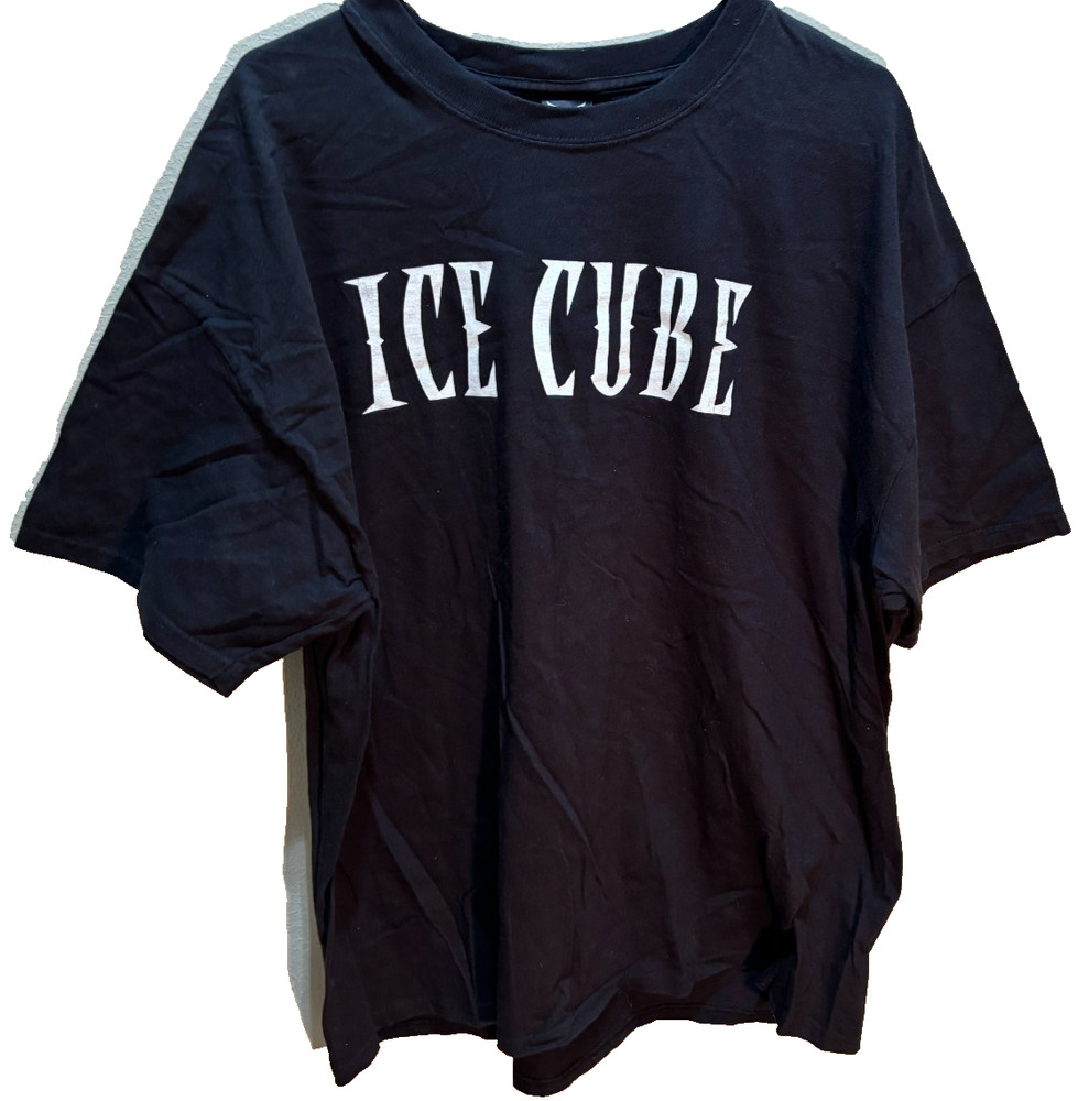 Ice Cube Laugh Now Cry Later Hanes Beefy-T Vintage Rap Hip Hop Black T-Shirt 2XL