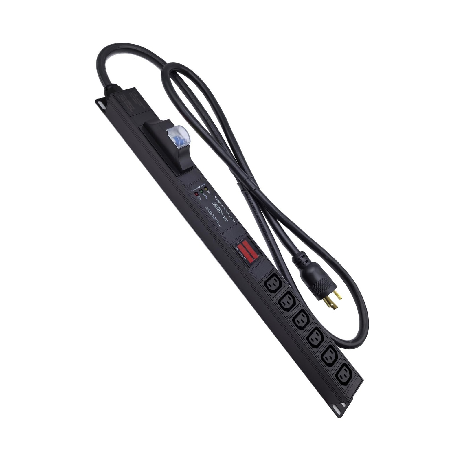 Meter SPD Function with L6-30p Plug C13 30A 240V 6 Way PDU for Internet Data …