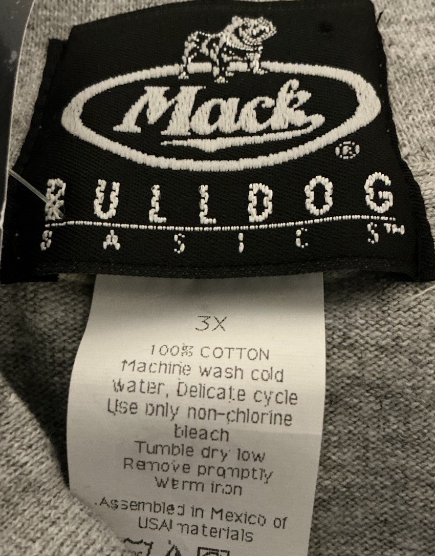Mack Trucks High Neck T-shirt Mens Gray Long Sleeve Cotton Size 3X New w/Tag gallery