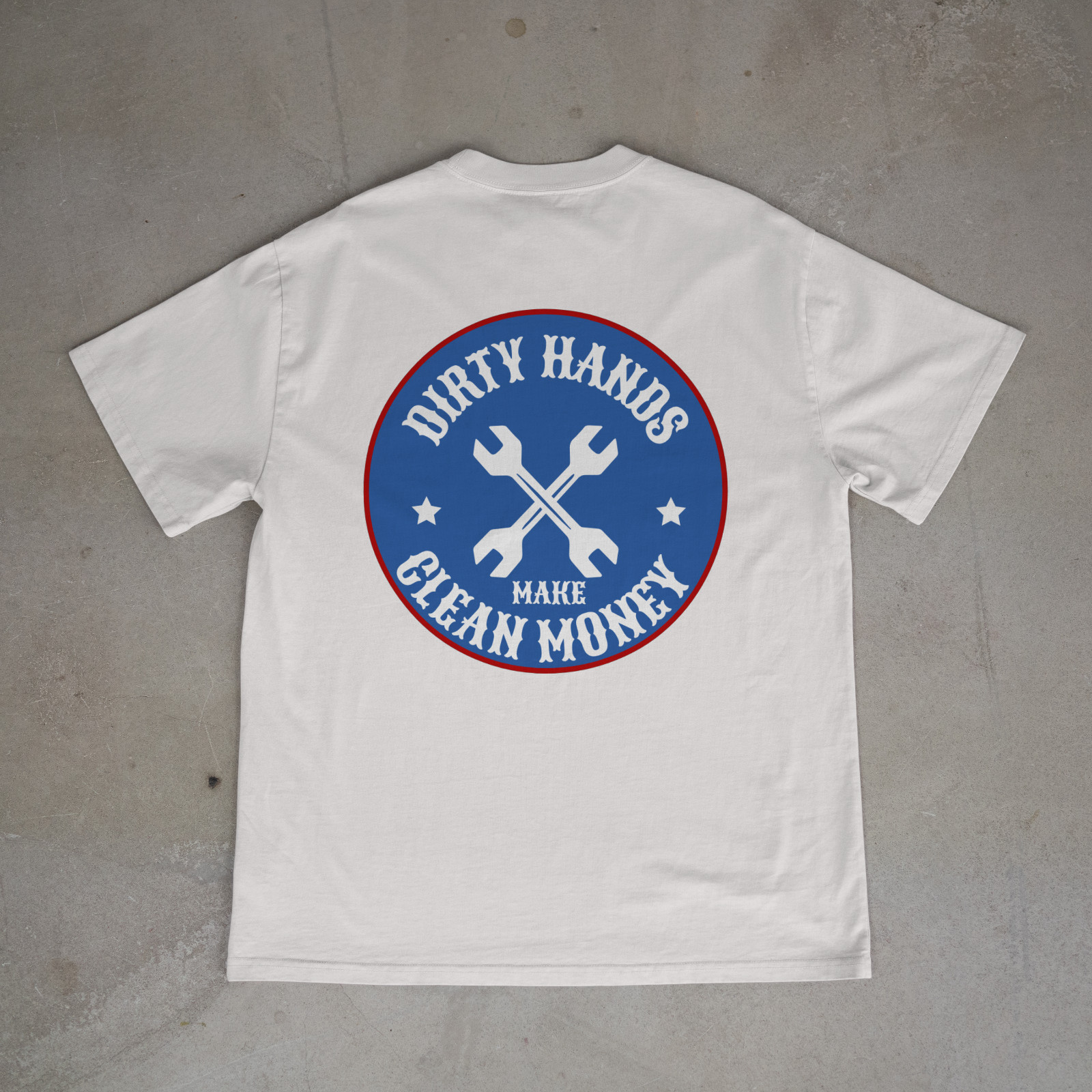 Dirty Hands Make Clean Money Shirt Blue Collar Work Pride Tee Back Print gallery