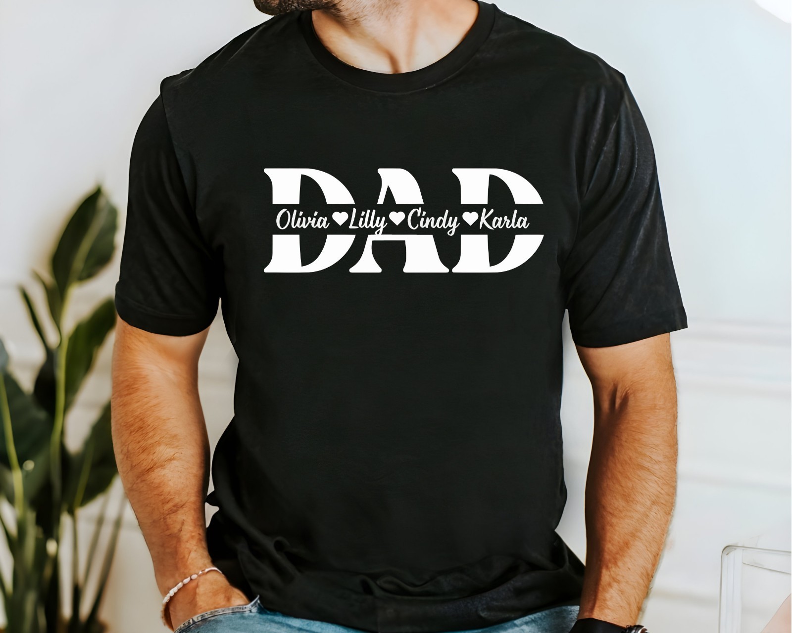 Custom Dad Shirt With Kids Names Personalized Father Day Shirt New Dad Gift gallery