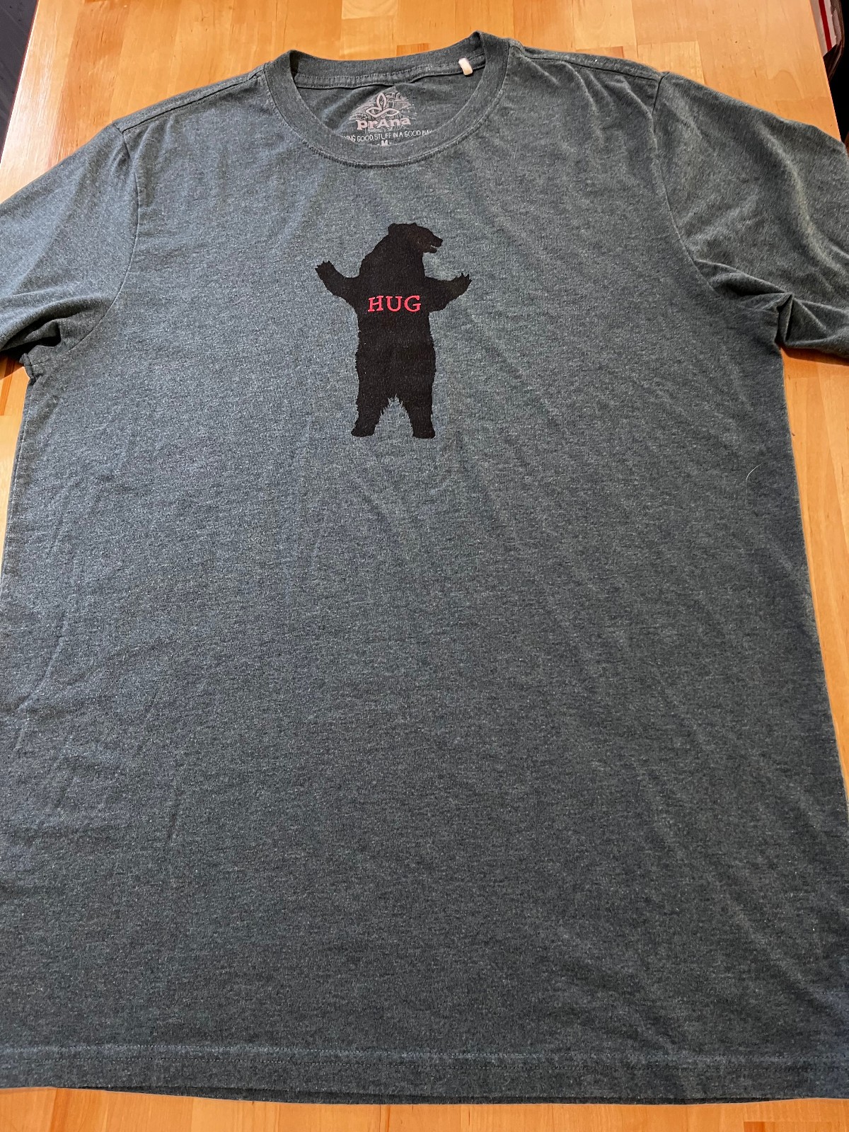 Prana Bear Hug Graphics Blue Tshirt - Men's sz M gallery