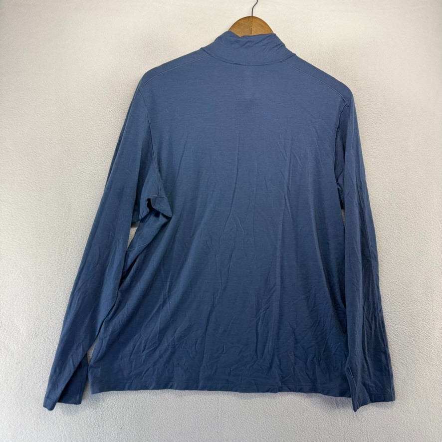 REI Merino 185 Long Sleeve Half-Zip Base Layer Top men's XL Blue Pullover Tech gallery