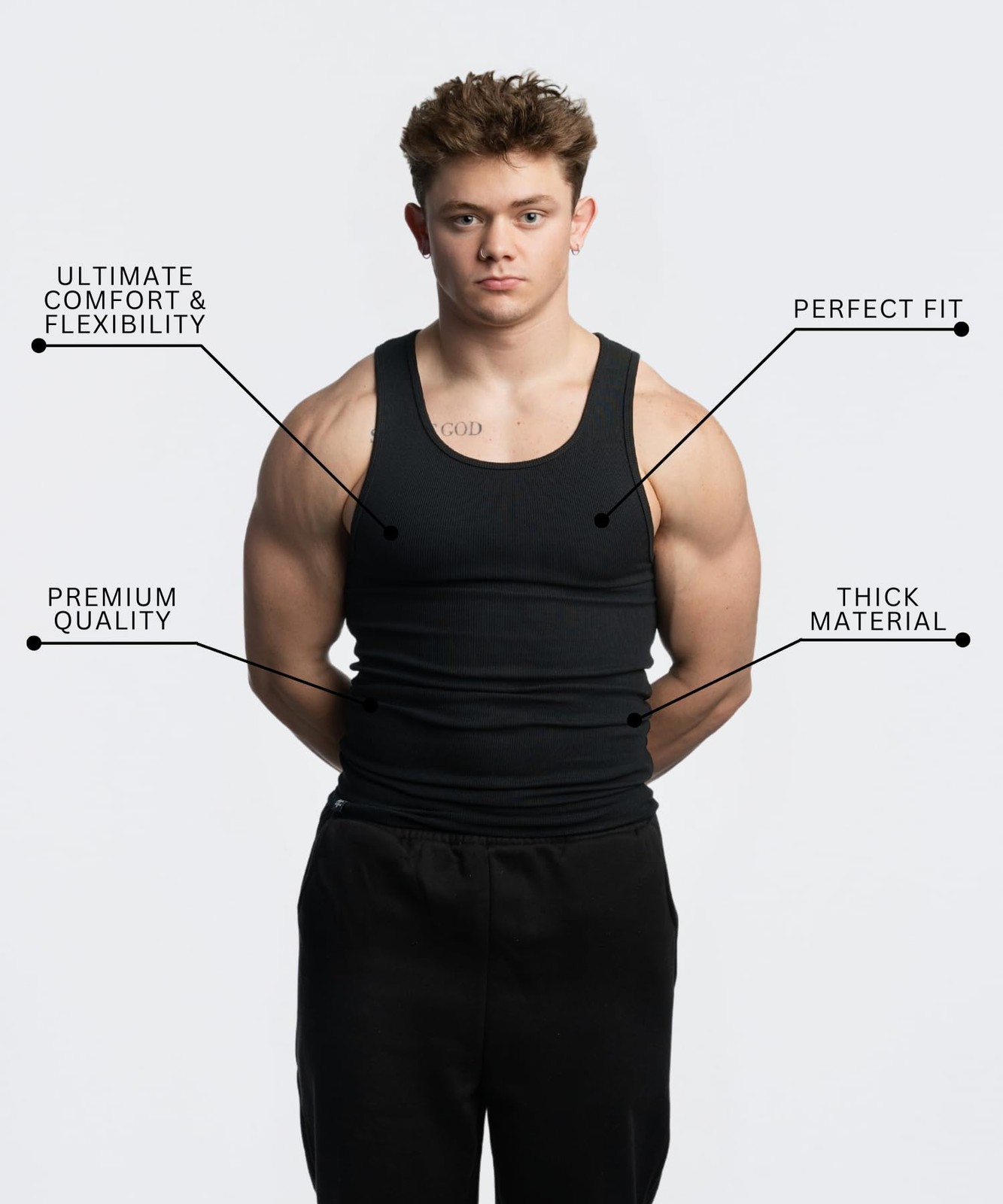 Ekkovision Beaters, Men's Tank Tops, Cotton Spandex Blend Tanks Tops for Men, gallery