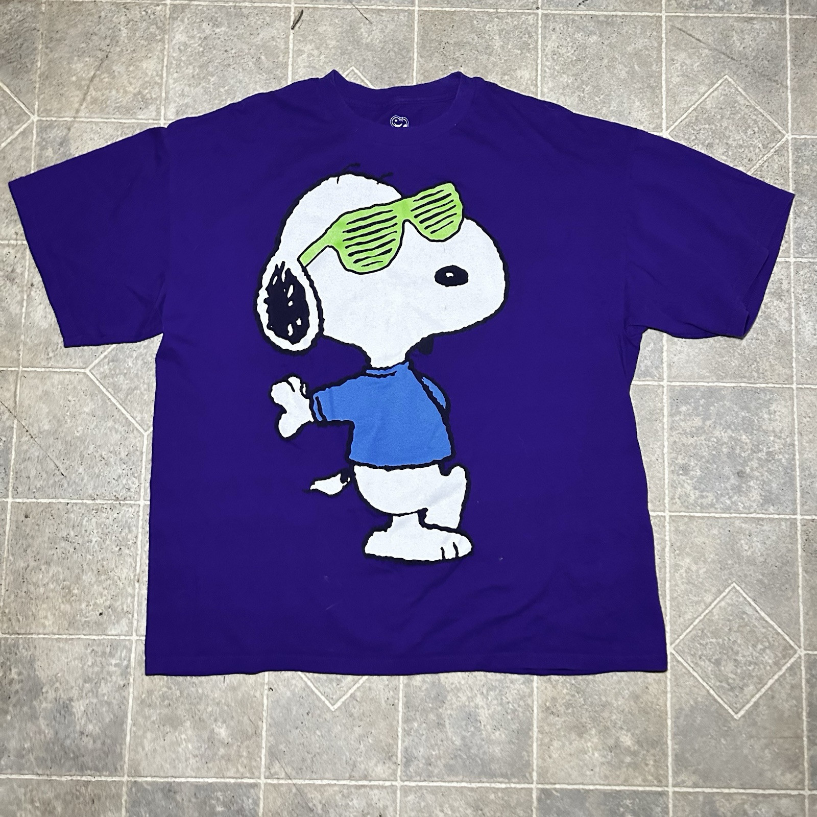2 Peanuts Snoopy T-Shirt Mens XL Short Sleeve Blue Crew Neck I'll Do It Tomorrow gallery